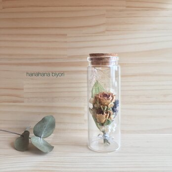 ミニバラのミニミニブーケの小瓶の画像