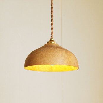 木製ペンダントランプ　楢材14　ランプシェード　天井照明の画像