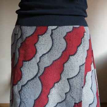 K's -秋色雲模様ラップスカート【受注制作】-綿着物（古布）からの画像