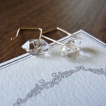 14kgf NY Herkimerdiamond Pierced(M～L)　NYハーキマー大粒ピアスの画像