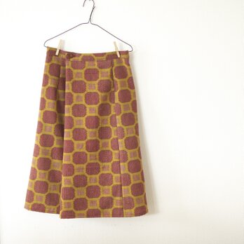 秋色ウールの巻きスカートの画像