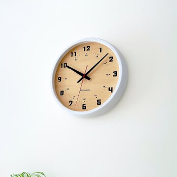 KATOMOKU muku clock 8 ホワイト km-81WH 掛け時計 木製 無垢材