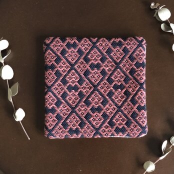 ⌘こぎん刺しコースター⌘ モドコ:変形花つなぎの縦枠の画像