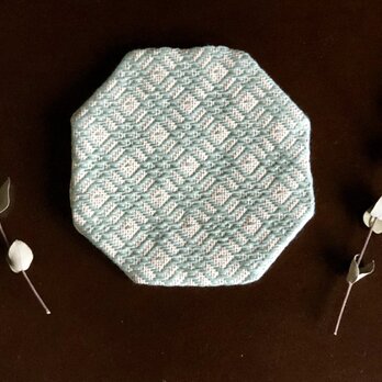 ⌘こぎん刺しコースター（8角形）⌘ モドコ:変形花つなぎの画像