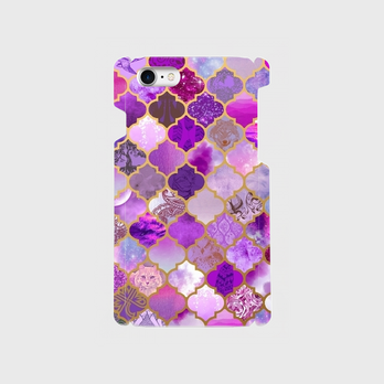 モロカンタイルパターン（dawn　purple）　iphone5/5c/5s/6/6s/7/8/X　等　専用　ハードケースの画像