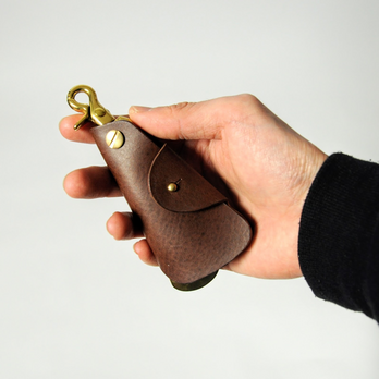 keycase "cowbell" キーケース dark brown