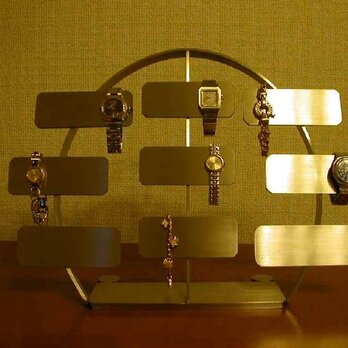 腕時計コレクションのディスプレイに！腕時計　スタンド　ステンレスバー18本掛け腕時計スタンドの画像