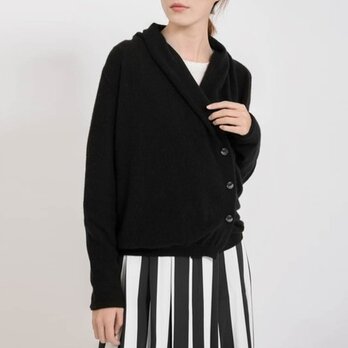 お家で洗える！上質なカシミヤ100％ショールカーディガン (全2色)aw18k005の画像