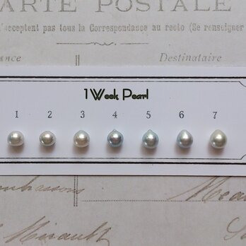 真珠７個セット（ナチュラル7.5ミリ）n.2000-2の画像