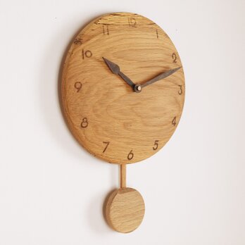 木製 振り子時計　楢材4の画像