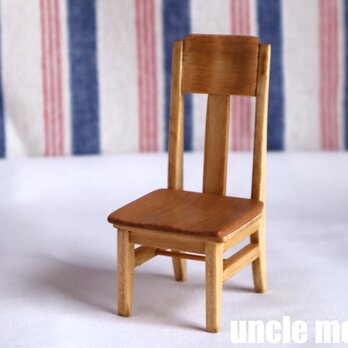 ドール用椅子（色：オーク）2020SMR　LN.20230412　1/12ミニチュア家具の画像