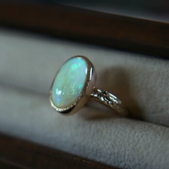 アンティーク調プレシャスオパールのK10YGリング