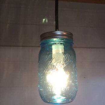 数量限定　ボトル コップ ランプ ライト アメリカ　ボトルランプ　ペンダントコード　ブルーの画像