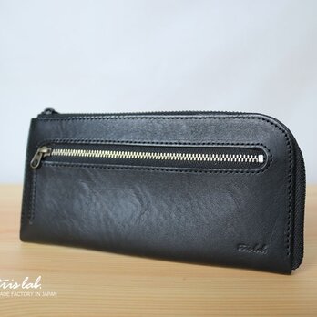 【販売開始】　ちいさな長財布 ”BLACK” イタリアレザーの画像