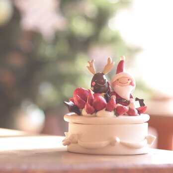 Xmasケーキの小物入れ♡いちご生の画像