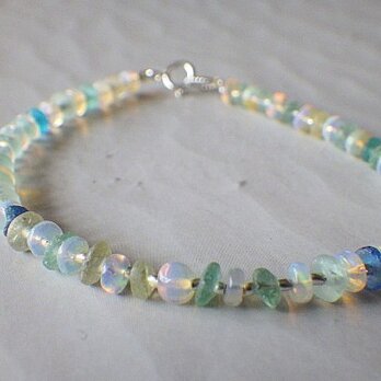 Opal with Romanglass & Silver Bracelet　＊sv925＊の画像