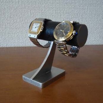 腕時計　収納　 ブラック腕時計、ダブルリング、小物入れスタンド　の画像