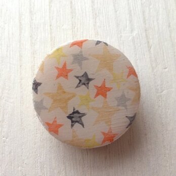 wood design brooch：star ORの画像