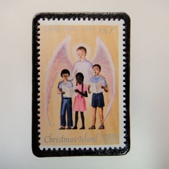 クリスマス島　クリスマス切手ブローチ4080