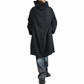 ジョムトン手織り綿コサックコート 黒 Lサイズ（JFS-145-01L）の画像