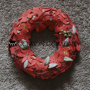 〜メリノウール100％のフェルトを使用したwool wreathシリーズ〜の画像