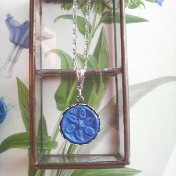 アンティーク　Blueアシード-Flower　ネックレスの画像