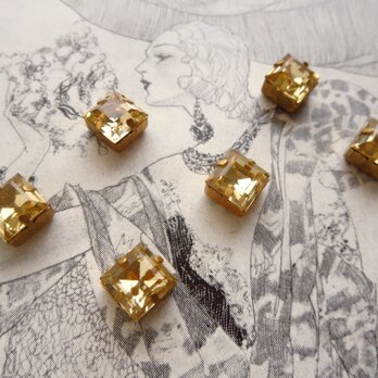 *♥Special Rare Vintage Swarovski Crystal Square Champagne♥*の画像