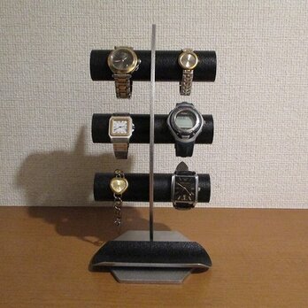 新作　6本掛け腕時計スタンド　ブラック　No.180928の画像