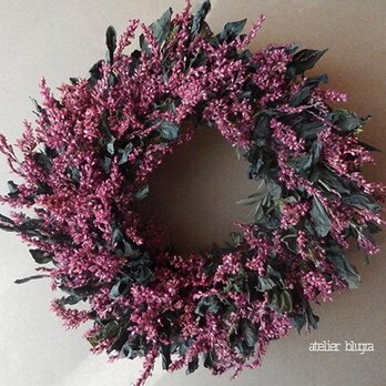 八ヶ岳〜藍の花と葉のWreath03の画像