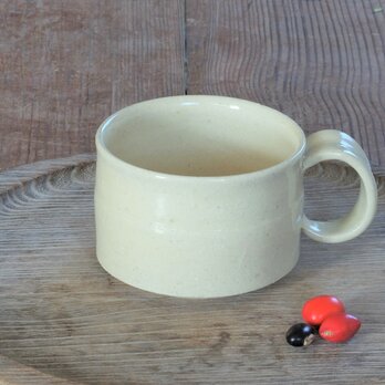 広口コーヒーカップ（白橡釉）の画像
