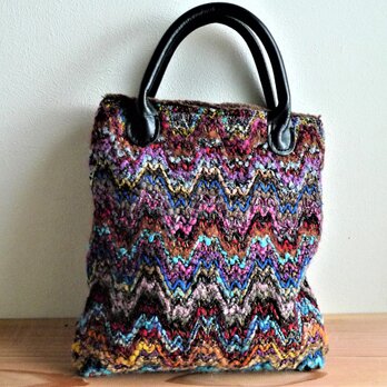 イタリー製絡み織りツィード　トートバッグ