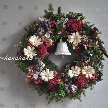 wreath「ポインセチアの華やぎクリスマス」の画像