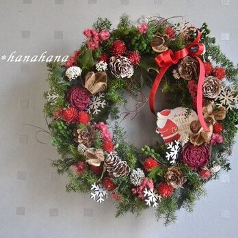 千日紅と木の実のXmas＊wreathの画像