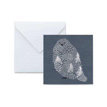 Fluffy　メッセージカード　Snow owlの画像