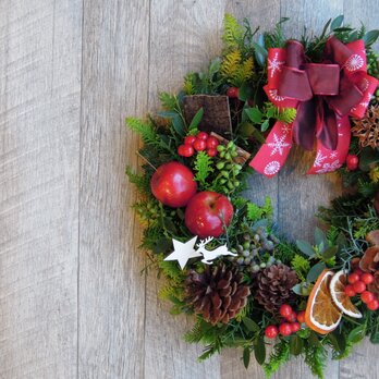 『送料無料』*1 Fresh Xmas Wreath 2018　フレッシュ　クリスマス　リースの画像