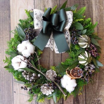 『送料無料』*2　Fresh Xmas Wreath　クリスマス　リースの画像
