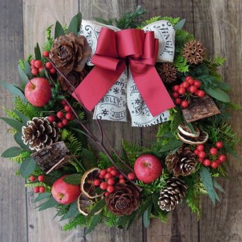 『送料無料』*3　Fresh Xmas Wreath 2018　クリスマス　リースの画像