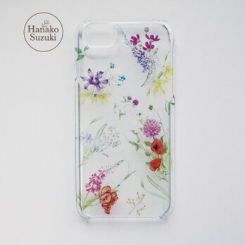 ボタニカルな花柄デザイン　iPhoneケース(クリア)　[iphone6/6S/7/8対応］　ボタニカルフラワーの画像