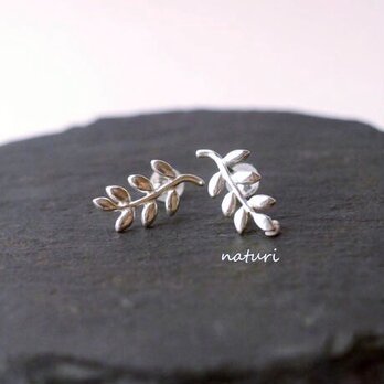 【feuille】sv925 leaf pierceⅡ (2pcs)の画像