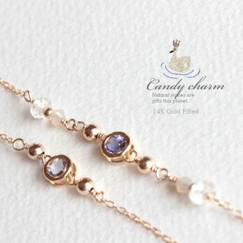 Candy charm Bracelet 14KGF アイオライトAの画像