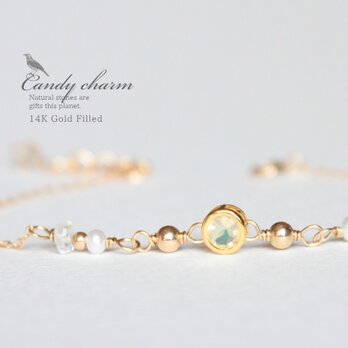 Candy charm Bracelet 14KGF Opalの画像