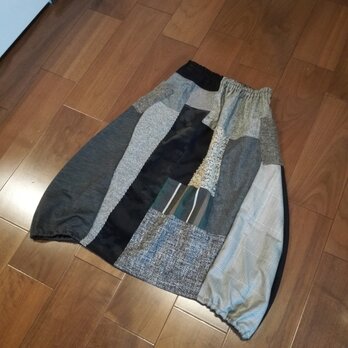 ウールパッチワーク大人バルーンスカートの画像