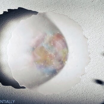 つや消しガラスのアクセサリートレイ -「 HANAのおと 」 ● さくら色・11cmの画像
