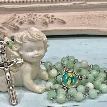 グリーンフェルスパーのロザリオ