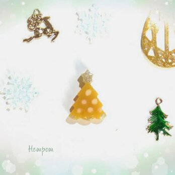 18c012・クリスマスツリーのピンバッジ☆ほのぼのシリーズ ホムポムの画像