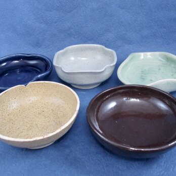 陶器 豆皿・豆鉢５点セット（m-02）の画像