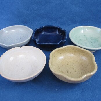 陶器 豆皿・豆鉢５点セット（m-04）の画像