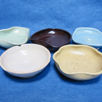 陶器 豆皿・豆鉢５点セット（m-05）の画像