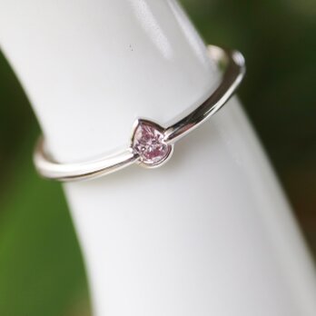 天然ピンクダイヤモンド指輪の画像