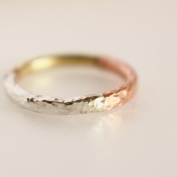 キラキラ 3色 Ring　Silver+Brass+Copper　の画像